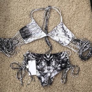 MIKOH Bikini Set in Whitewater Night
